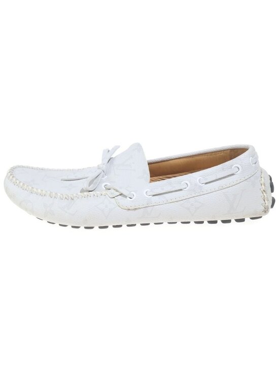 Louis Vuitton Arizona Moccasins Monogram Leather Loafers White main image 6